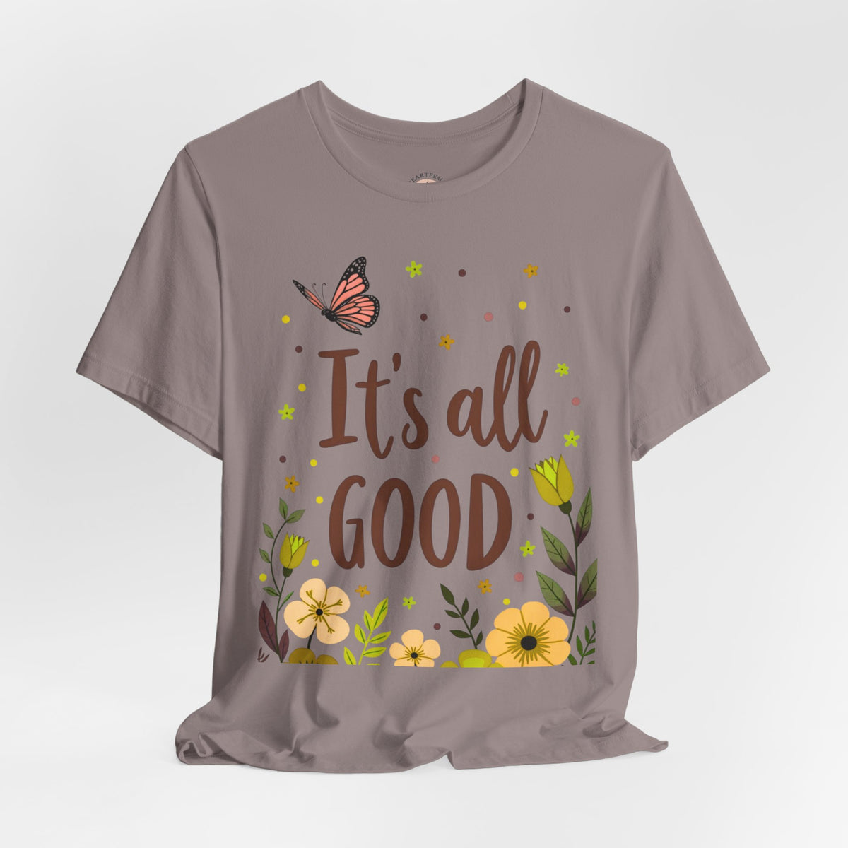 It's All Good Tee — Floral Monarch Comfort Cotton T‑Shirt