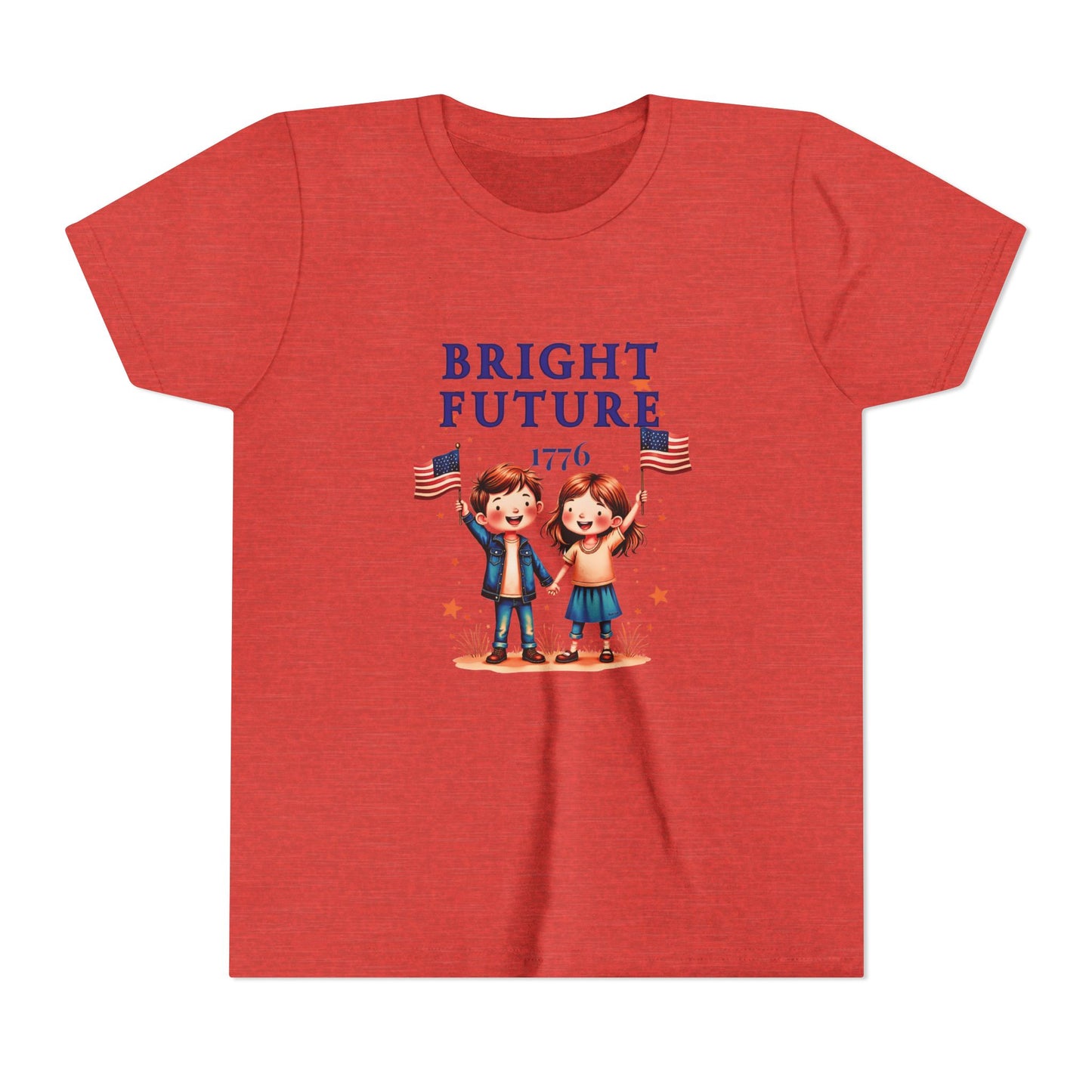 Youth Tee — "Bright Future 1776" Patriotic Kids T-Shirt (Boys & Girls)