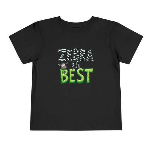 "Zebra Is Best" — Toddler Tee Cute Safari Animal Shirt