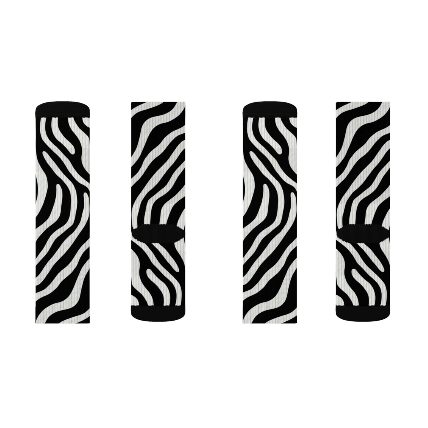 Fun Socks — Colorful Zebra Novelty Crew Socks