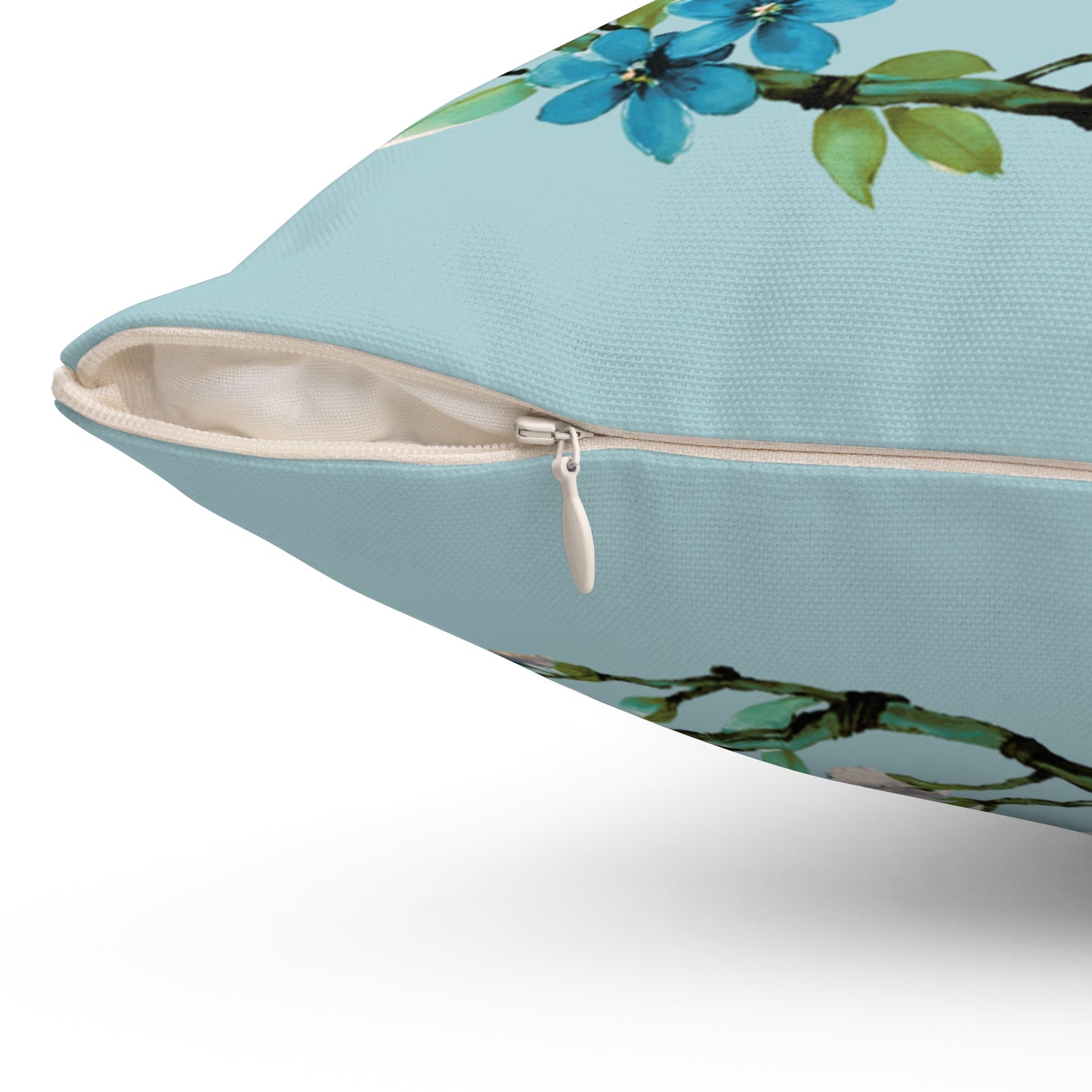 Pillow: Blue Floral "Hope Grows Here"