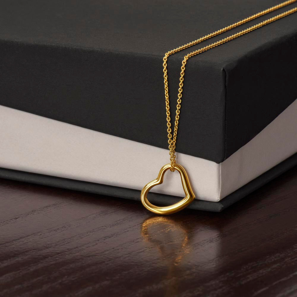 Delicate Heart Necklace: Non-Message Card Edition