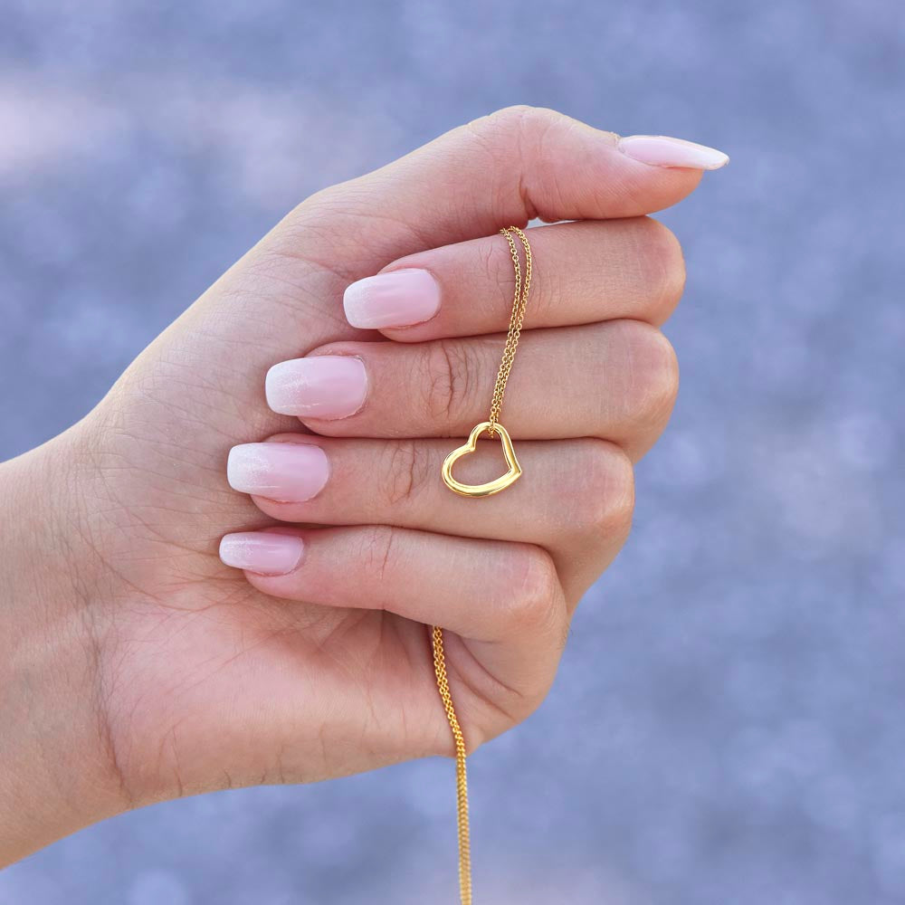Delicate Heart Necklace: Non-Message Card Edition