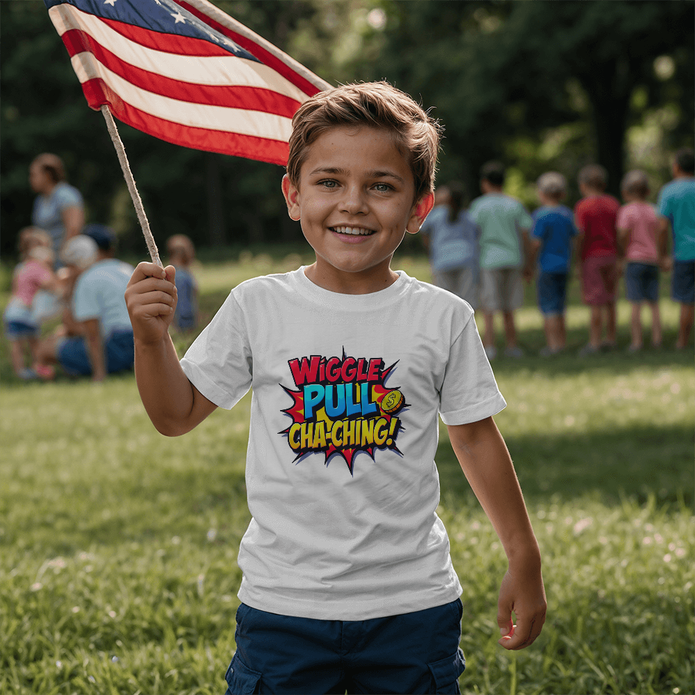T-shirt: Wiggle, Pull, Cha-Ching Youth