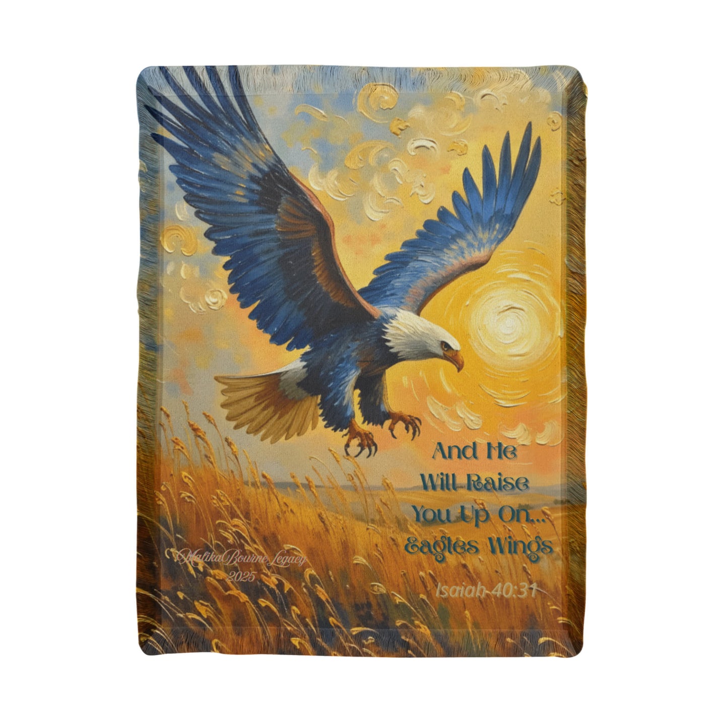 On the Wings of an Eagle Blanket for Dad