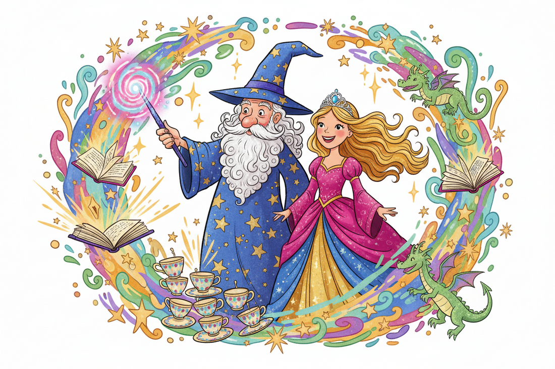wizard and princess in the mist of magic