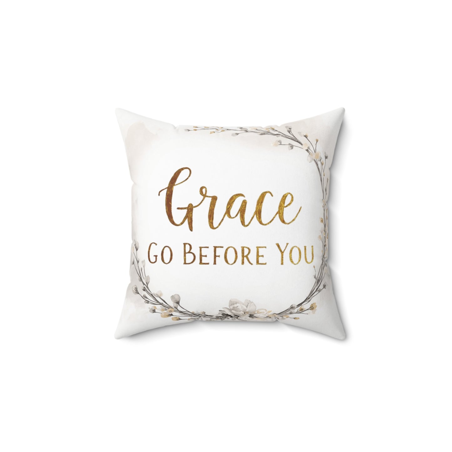 Pillow: Grace Go Before You - Faith Home Decor Cushion