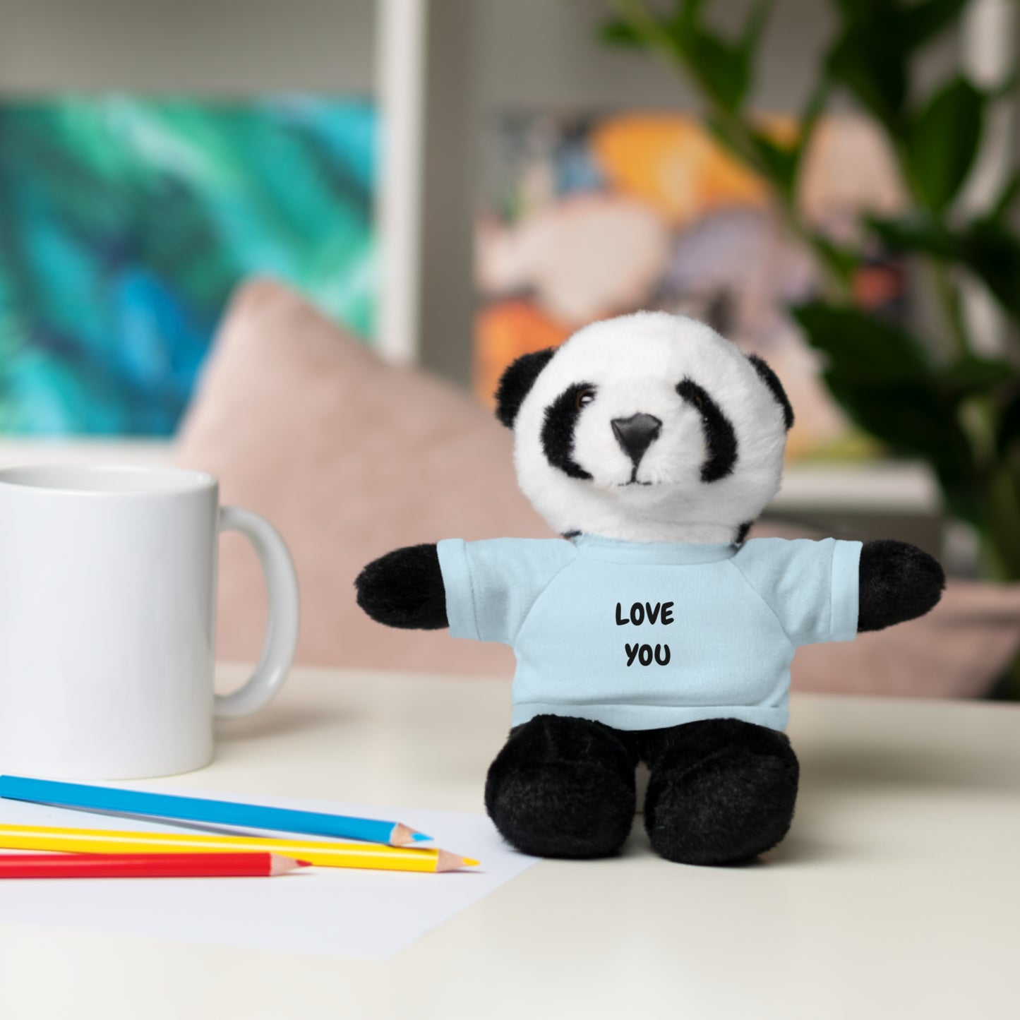 'Love You' Plush Animal with Tee — Cute & Cuddly Stuff with Support for your Home Team