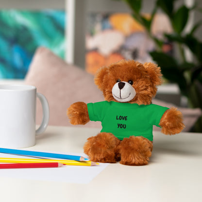 'Love You' Plush Animal with Tee — Cute & Cuddly Stuff with Support for your Home Team