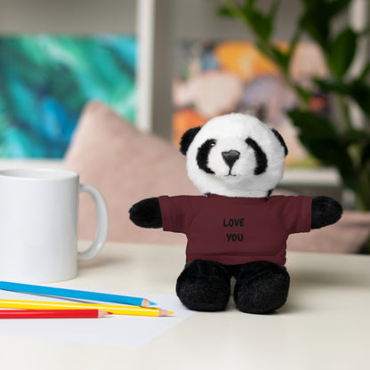 'Love You' Plush Animal with Tee — Cute & Cuddly Stuff with Support for your Home Team