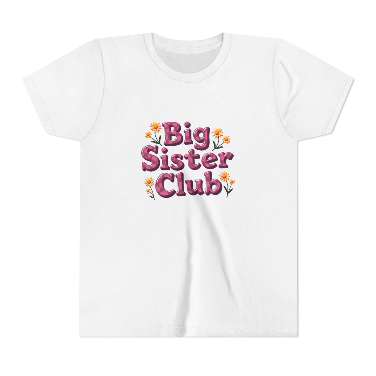 Youth Tee — “Big Sister Club” | Sibling Announcement Kids T‑Shirt