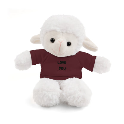 'Love You' Plush Animal with Tee — Cute & Cuddly Stuff with Support for your Home Team