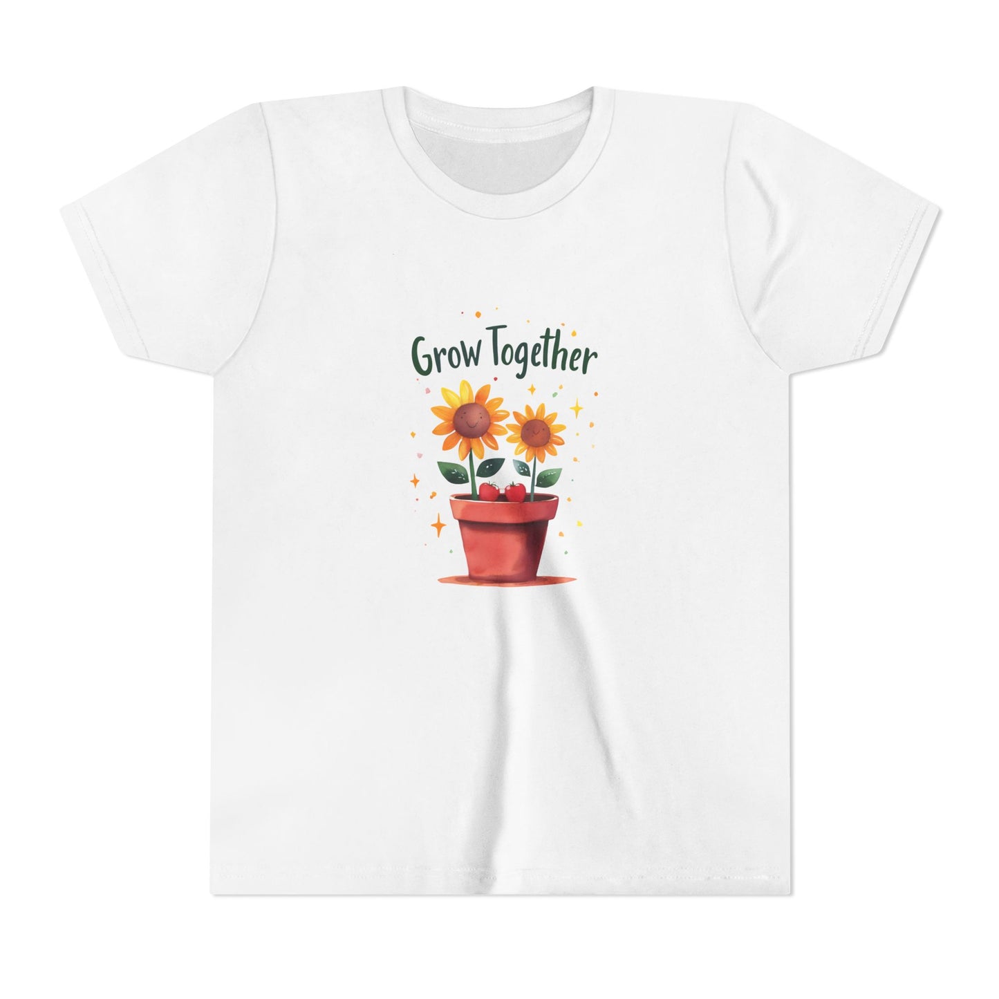 Youth Tee — "Grow Together" Sunflower Plant Kids T‑Shirt