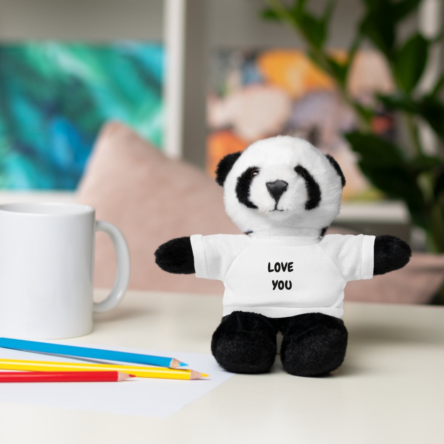 'Love You' Plush Animal with Tee — Cute & Cuddly Stuff with Support for your Home Team