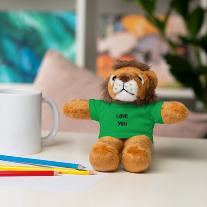 'Love You' Plush Animal with Tee — Cute & Cuddly Stuff with Support for your Home Team