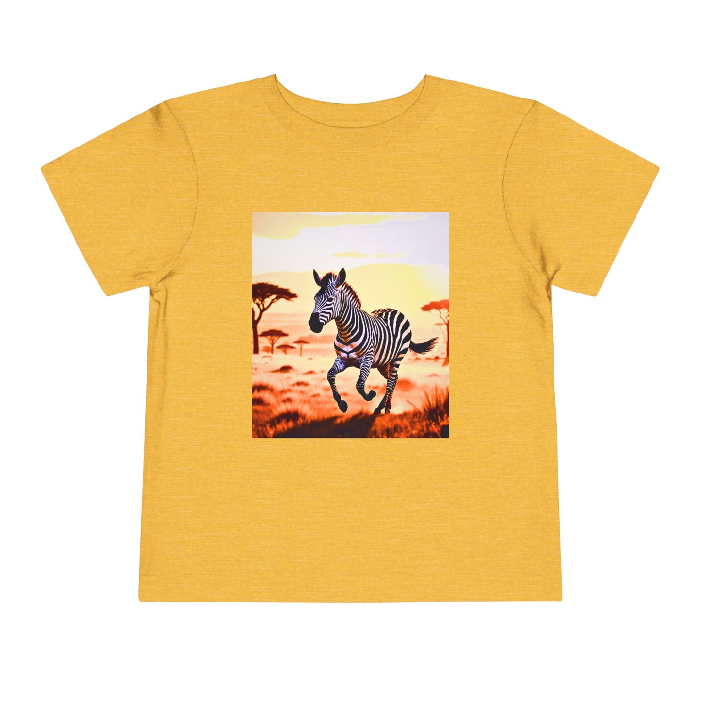 Zebra Toddler Tee — "Guess What Animal I Am" Savanna Sunset Kids Shirt