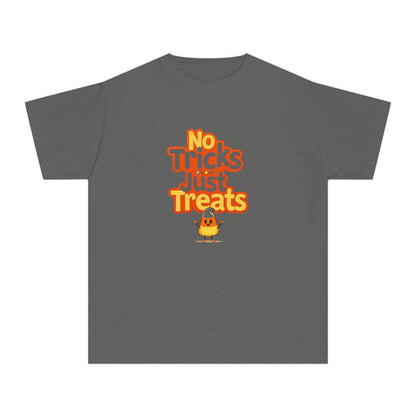 No Tricks Just Treats - Youth Halloween Candy Corn T-Shirt