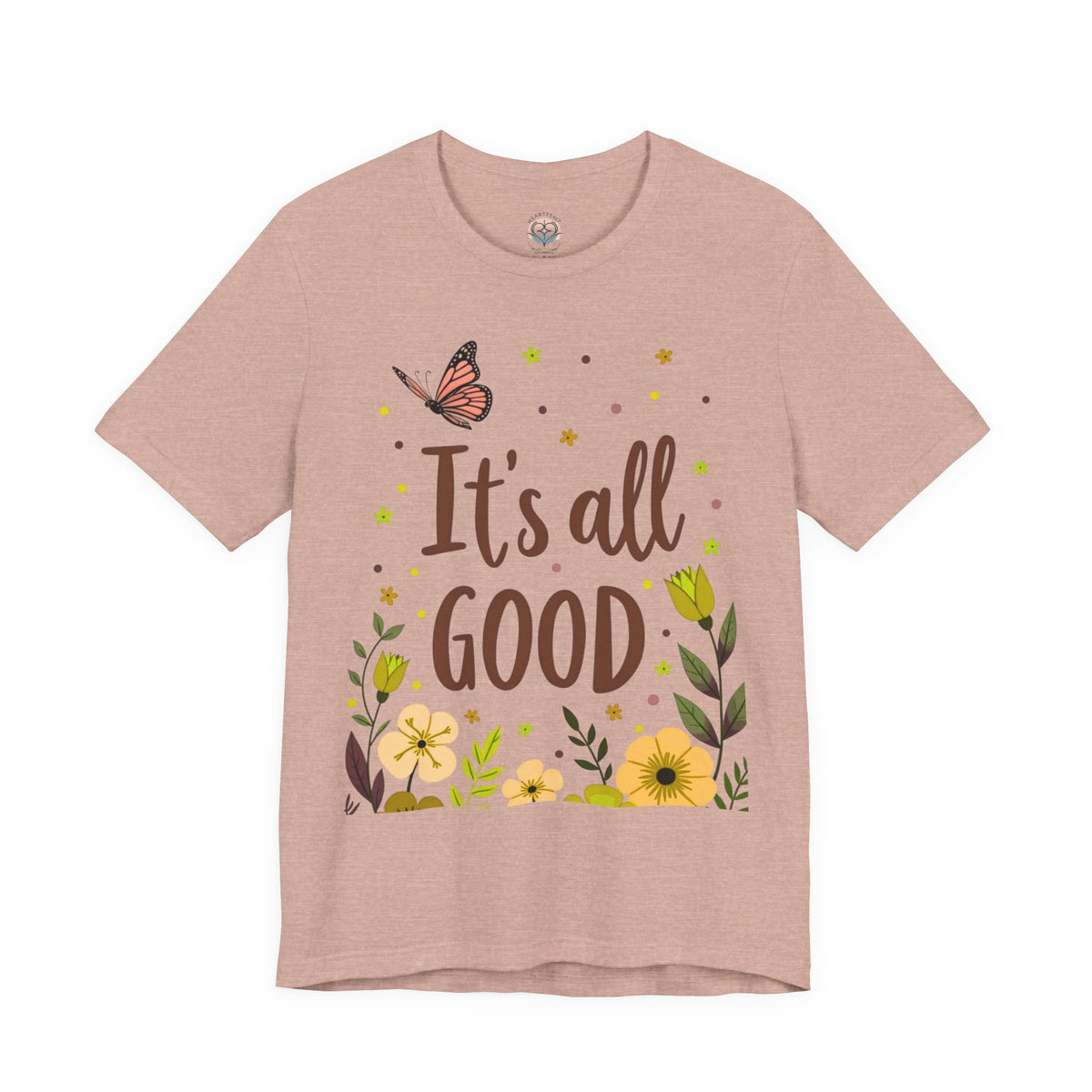 It's All Good Tee — Floral Monarch Comfort Cotton T‑Shirt