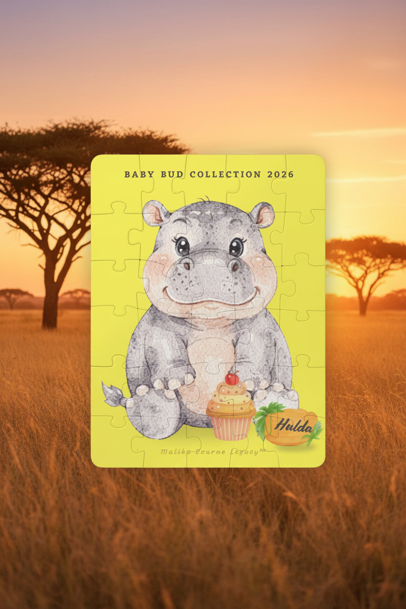 Hippo puzzle named Hulda. Baby Bud Collection 2026.