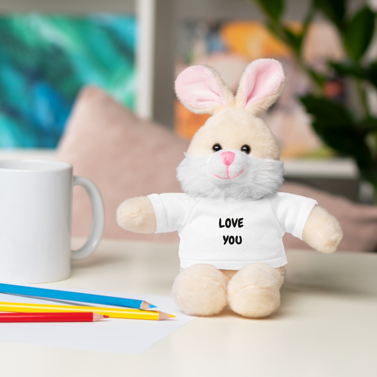 'Love You' Plush Animal with Tee — Cute & Cuddly Stuff with Support for your Home Team