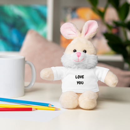 'Love You' Plush Animal with Tee — Cute & Cuddly Stuff with Support for your Home Team