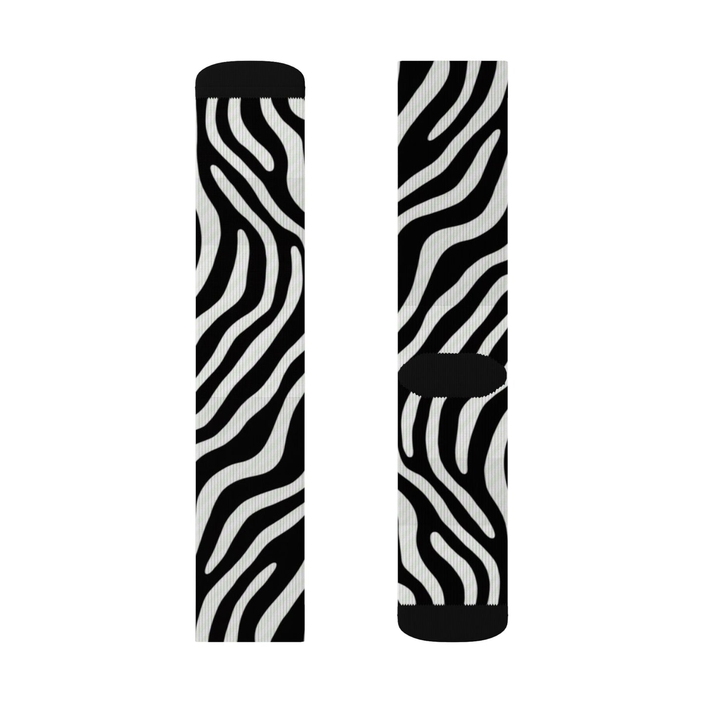 Fun Socks — Colorful Zebra Novelty Crew Socks