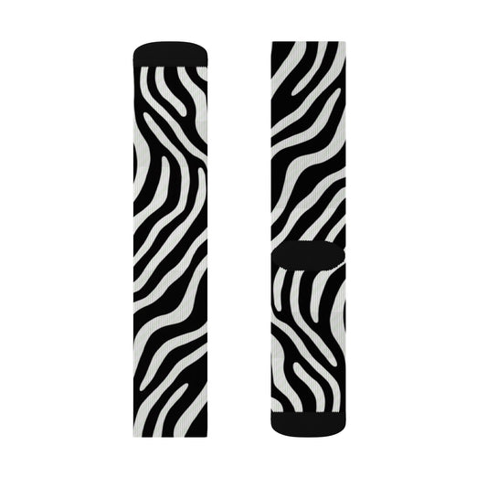 Fun Socks — Colorful Zebra Novelty Crew Socks