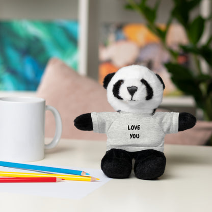 'Love You' Plush Animal with Tee — Cute & Cuddly Stuff with Support for your Home Team