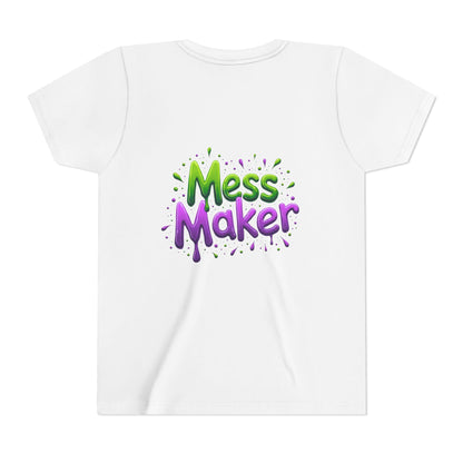 Youth Tee — "Mess Maker" Kids T‑Shirt (Playful Paint Splatter Design)