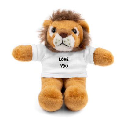 'Love You' Plush Animal with Tee — Cute & Cuddly Stuff with Support for your Home Team
