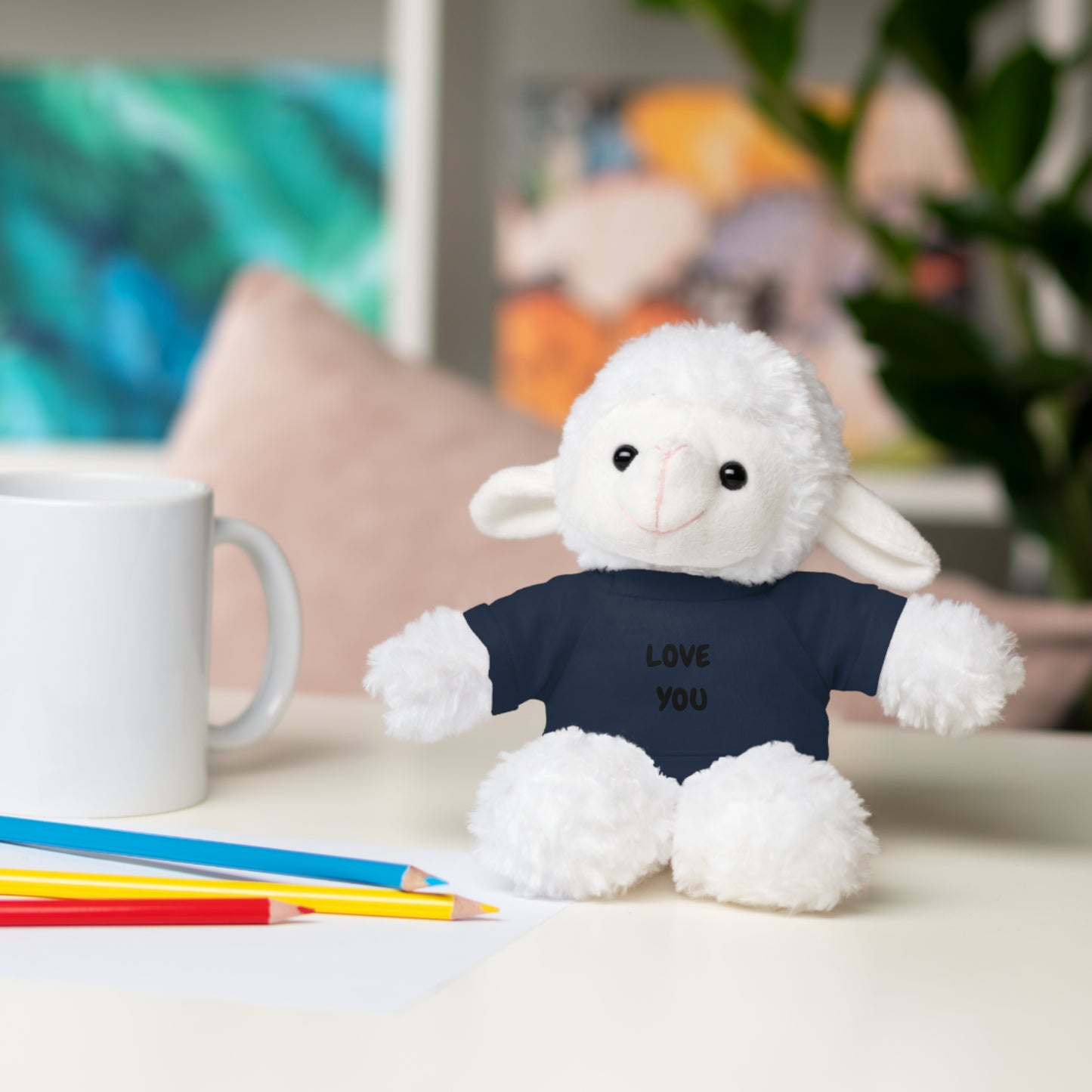 'Love You' Plush Animal with Tee — Cute & Cuddly Stuff with Support for your Home Team