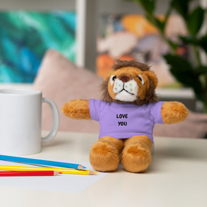 'Love You' Plush Animal with Tee — Cute & Cuddly Stuff with Support for your Home Team