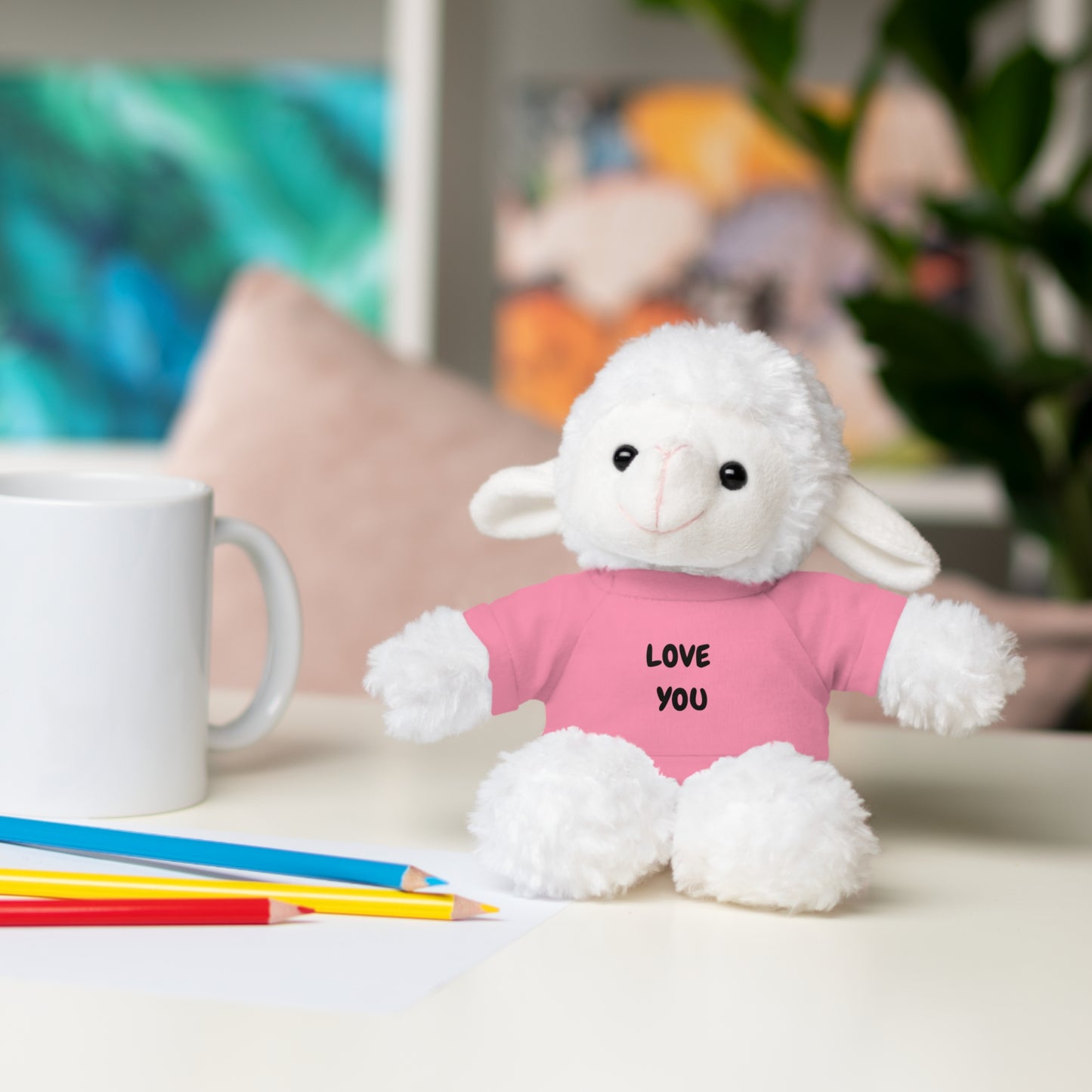 'Love You' Plush Animal with Tee — Cute & Cuddly Stuff with Support for your Home Team