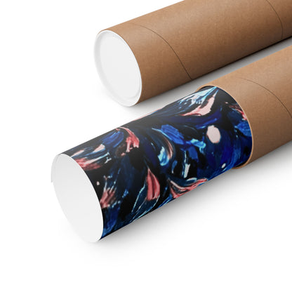 Wall Hanging Poster: Blue Moon Panther — Square Jungle Matte