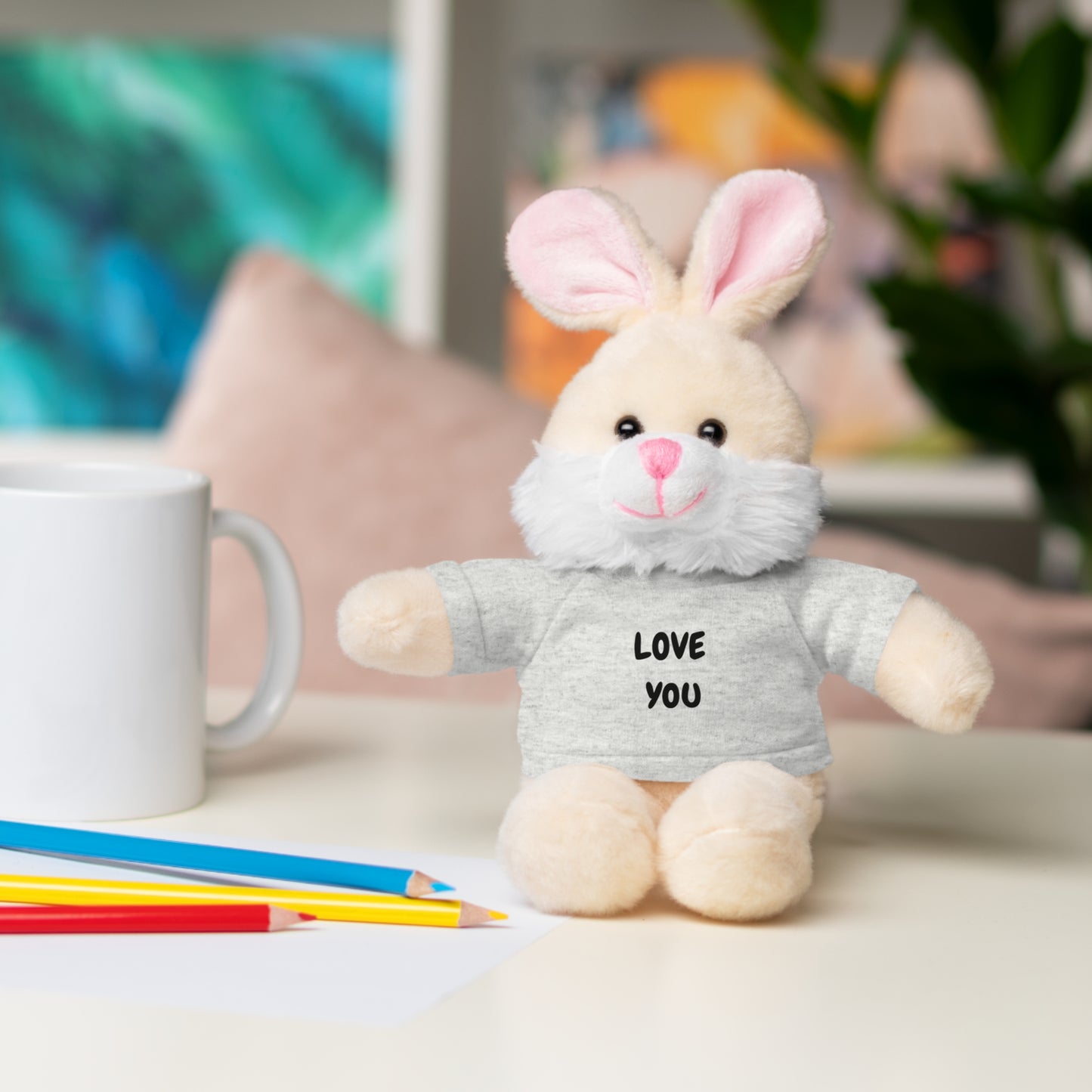 'Love You' Plush Animal with Tee — Cute & Cuddly Stuff with Support for your Home Team