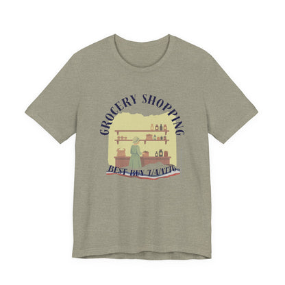 Everyday Errands Tee — Grocery Front, 1776 Store List Back