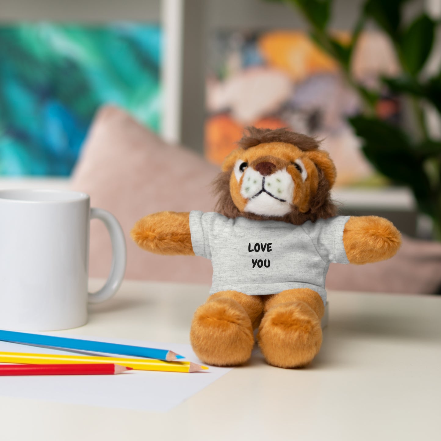 'Love You' Plush Animal with Tee — Cute & Cuddly Stuff with Support for your Home Team