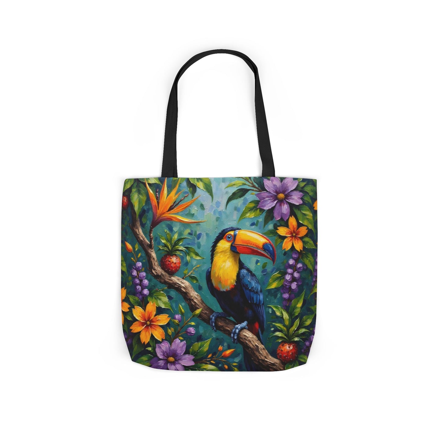 Eco-Tote: Tropical Toucan — Colorful Floral Jungle Print Cary-All