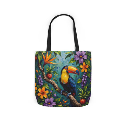 Eco-Tote: Tropical Toucan — Colorful Floral Jungle Print Cary-All