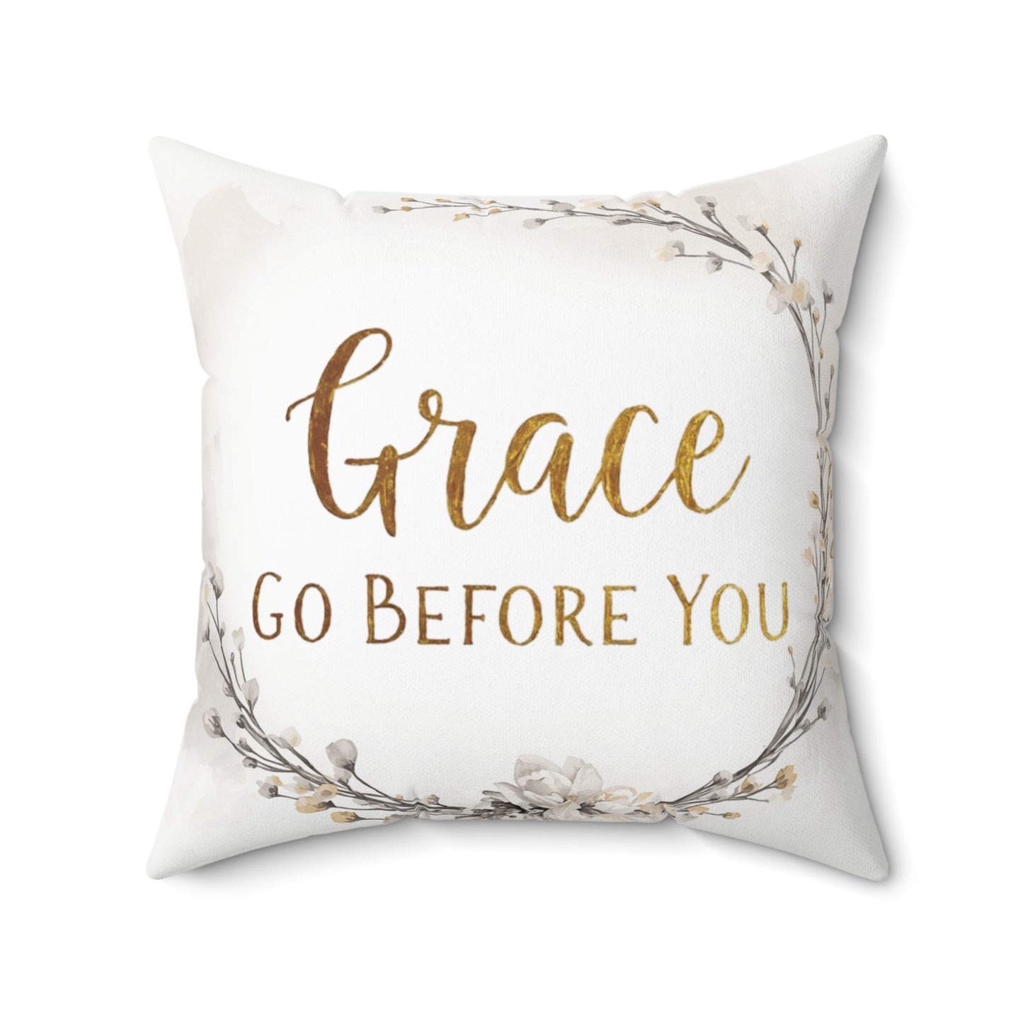 Pillow: Grace Go Before You - Faith Home Decor Cushion