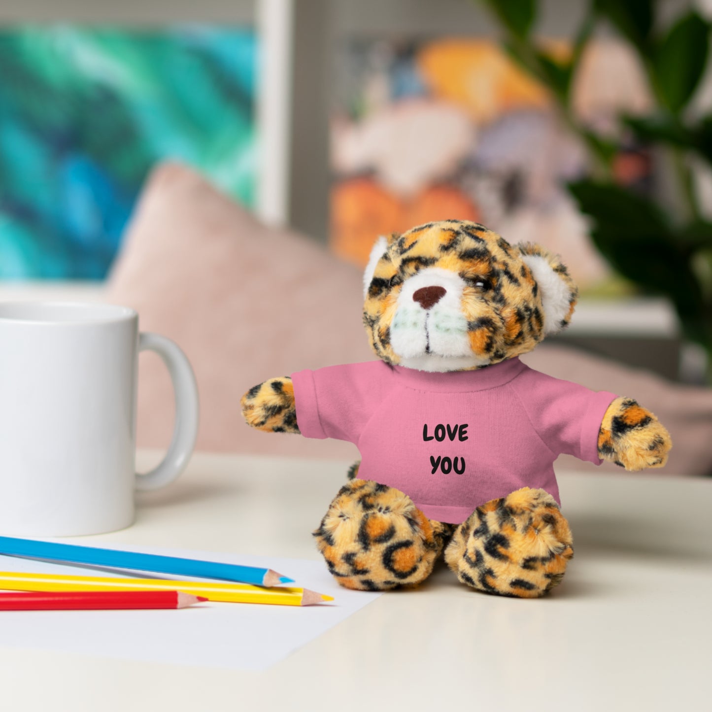 'Love You' Plush Animal with Tee — Cute & Cuddly Stuff with Support for your Home Team