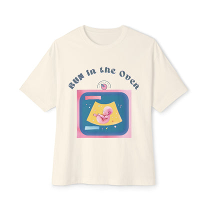 BUN in the OVEN Baby Tee — Oversized Pregnancy Announcement Tee