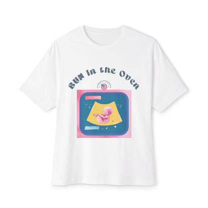 BUN in the OVEN Baby Tee — Oversized Pregnancy Announcement Tee