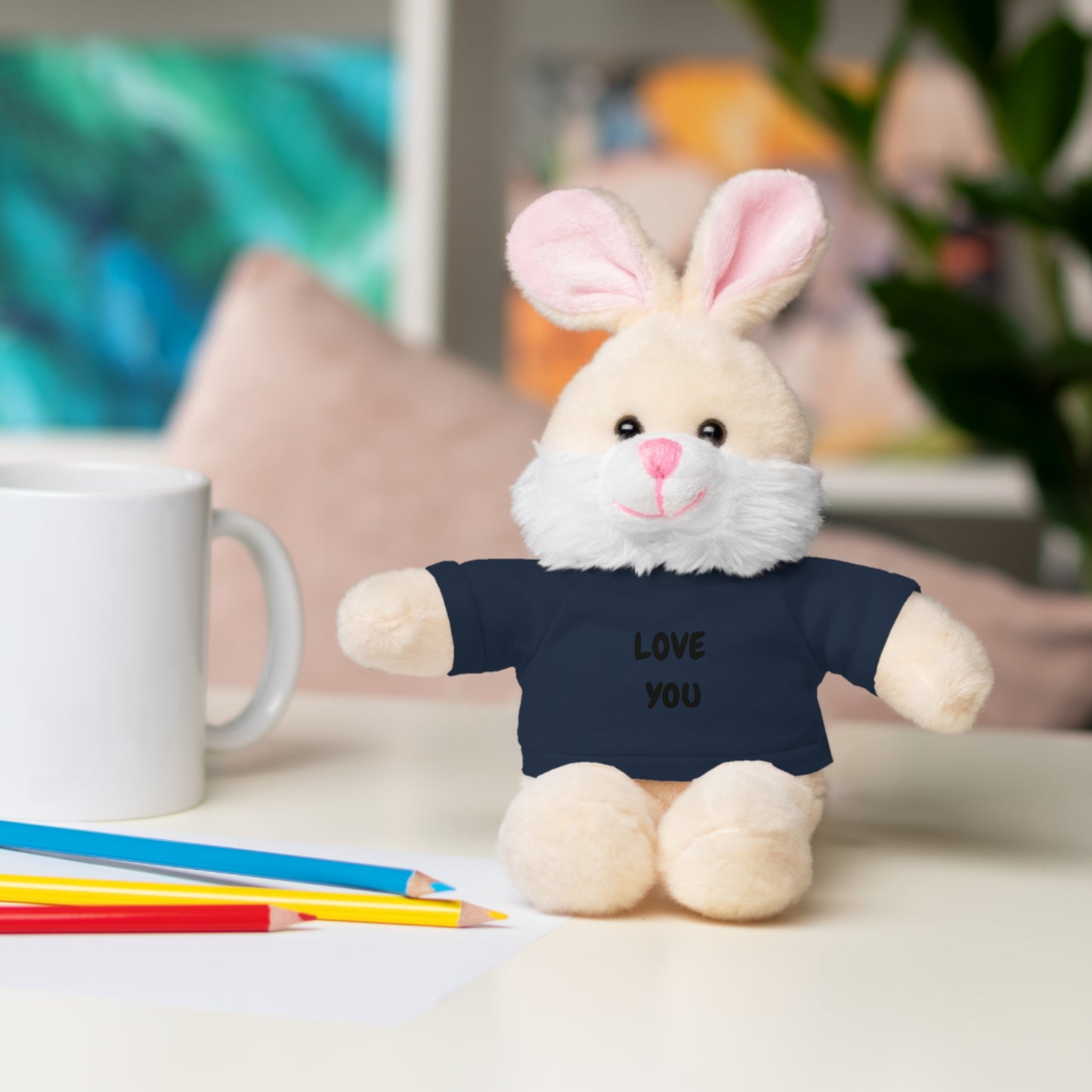 'Love You' Plush Animal with Tee — Cute & Cuddly Stuff with Support for your Home Team