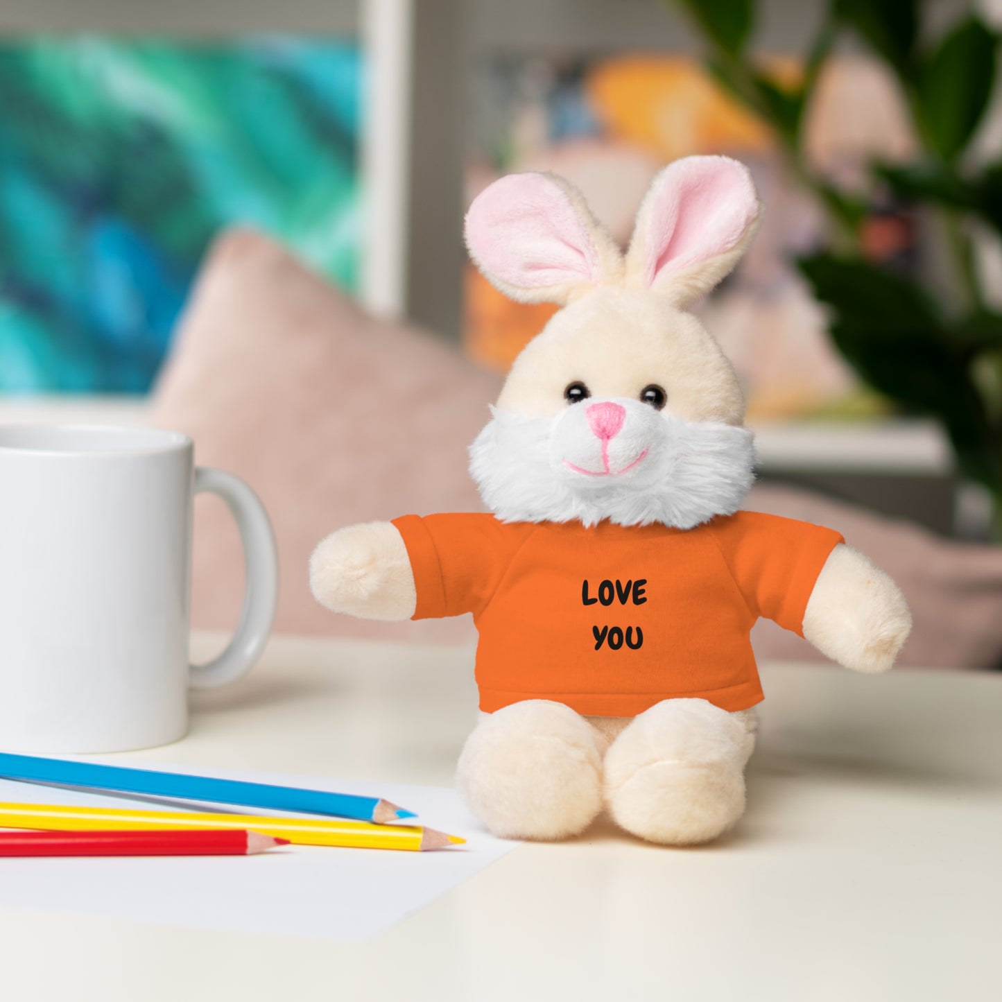 'Love You' Plush Animal with Tee — Cute & Cuddly Stuff with Support for your Home Team