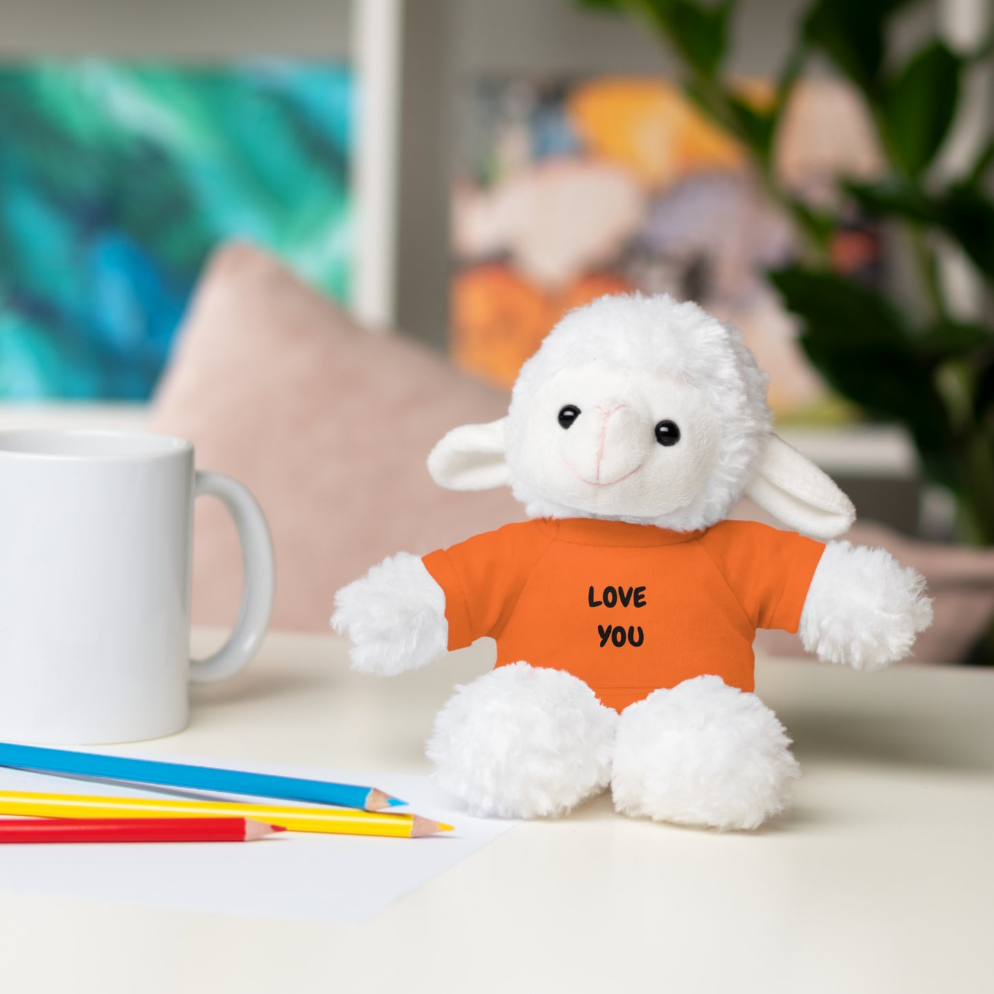 'Love You' Plush Animal with Tee — Cute & Cuddly Stuff with Support for your Home Team