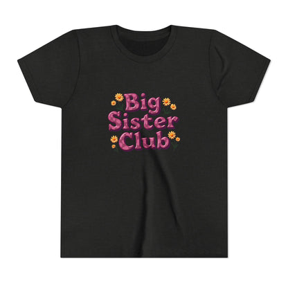 Youth Tee — “Big Sister Club” | Sibling Announcement Kids T‑Shirt