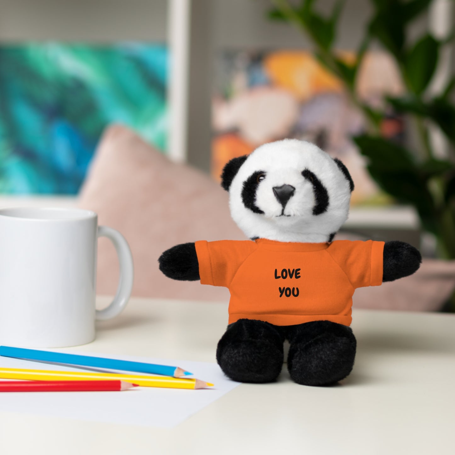'Love You' Plush Animal with Tee — Cute & Cuddly Stuff with Support for your Home Team