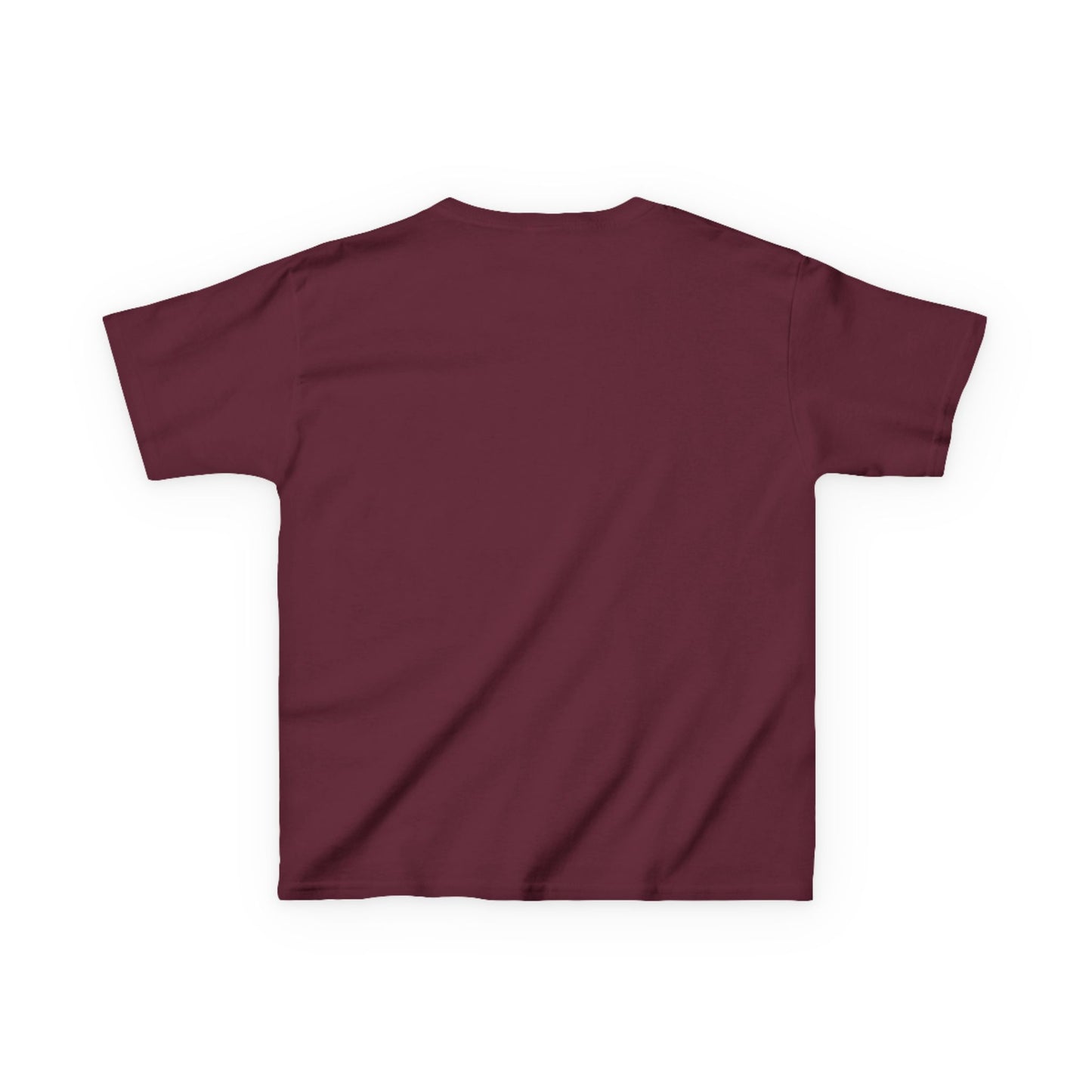 A red short-sleeve kids' t-shirtdisplayed on a clean white background.