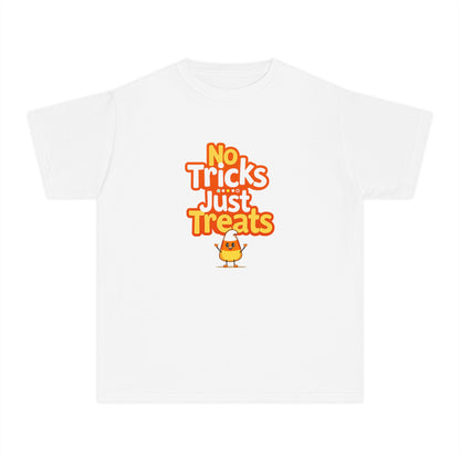 No Tricks Just Treats - Youth Halloween Candy Corn T-Shirt